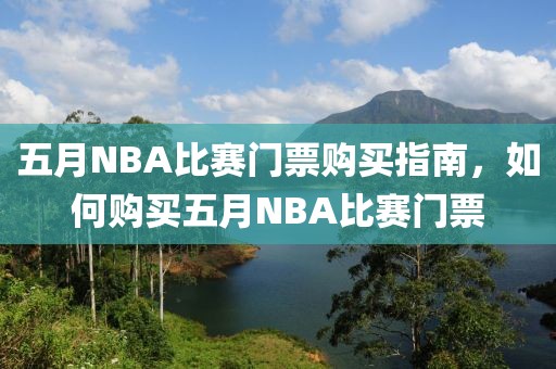 五月NBA比赛门票购买指南，如何购买五月NBA比赛门票