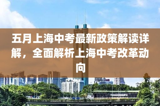 五月上海中考最新政策解读详解，全面解析上海中考改革动向