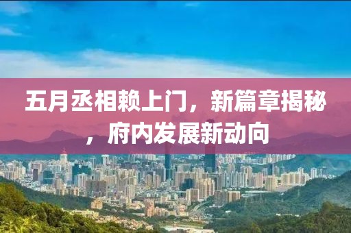 五月丞相赖上门，新篇章揭秘，府内发展新动向