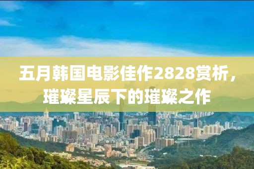 五月韩国电影佳作2828赏析，璀璨星辰下的璀璨之作