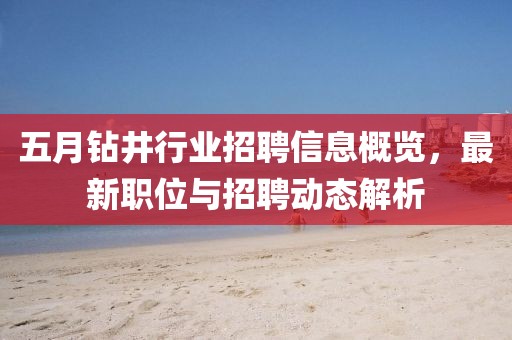 五月钻井行业招聘信息概览，最新职位与招聘动态解析
