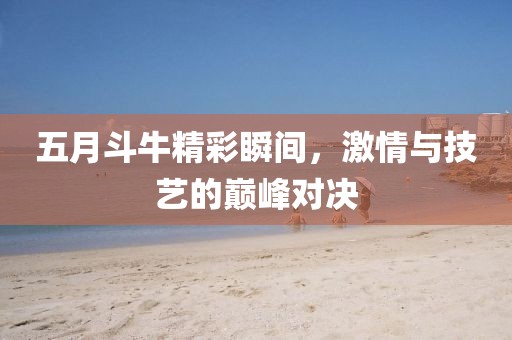 五月斗牛精彩瞬间，激情与技艺的巅峰对决