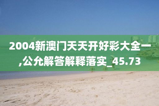 2004新澳门天天开好彩大全一,公允解答解释落实_45.73