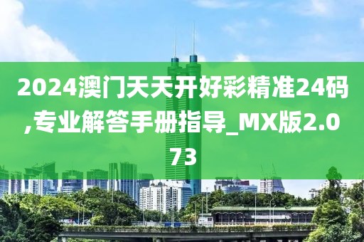 2024澳门天天开好彩精准24码,专业解答手册指导_MX版2.073